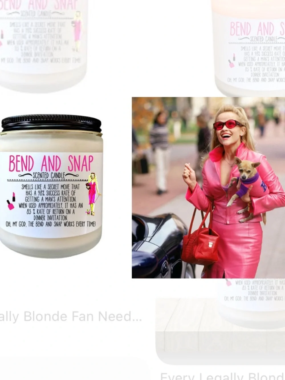 Legally Blonde Bend & Snap Scented Candle Reese Witherspoon Movie